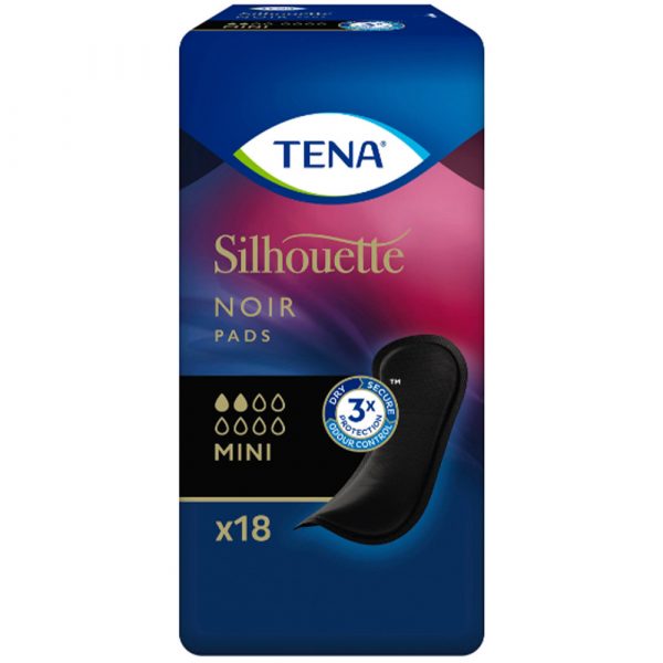 TENA SILHOUETTE    NOIR 18KPL MINI