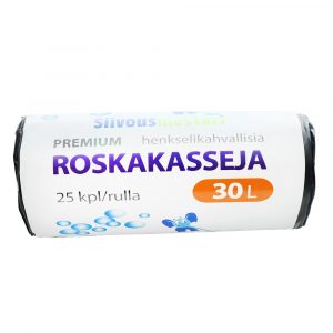 ROSKAKASSI MUSTA   30L/25KPL