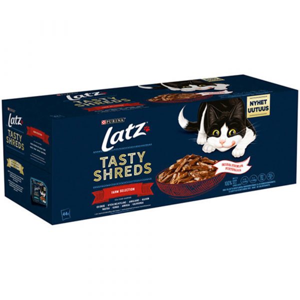 LATZ 44*80g TASTY  SHREDS FARM SELECTI