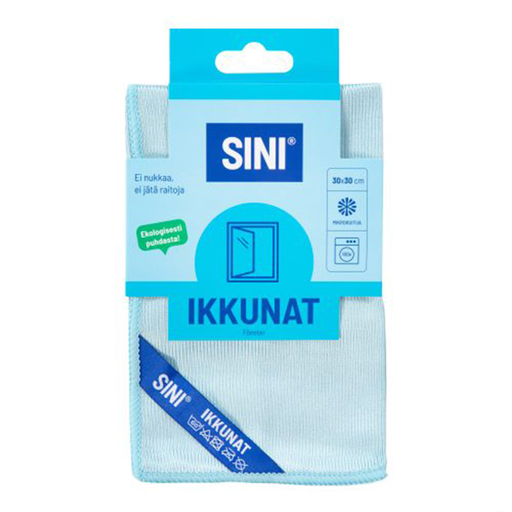 SINI ikkunaliina mikrokuitu 30x30cm SINI ikkunaliina mikrokuitu 30x30cm