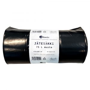 JÄTESÄKKI 75L/20KPL MUSTA