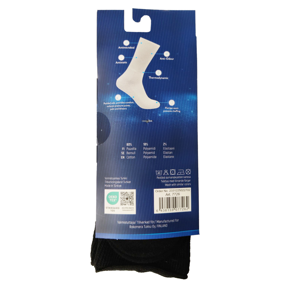 M Diabetessukat musta 44-46 M Diabetessukat musta 44-46