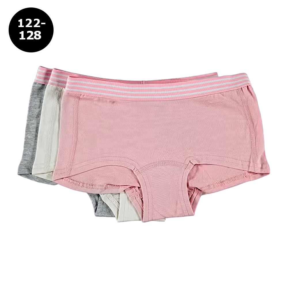 T alushousut 3-pack yksiväriset 122/128