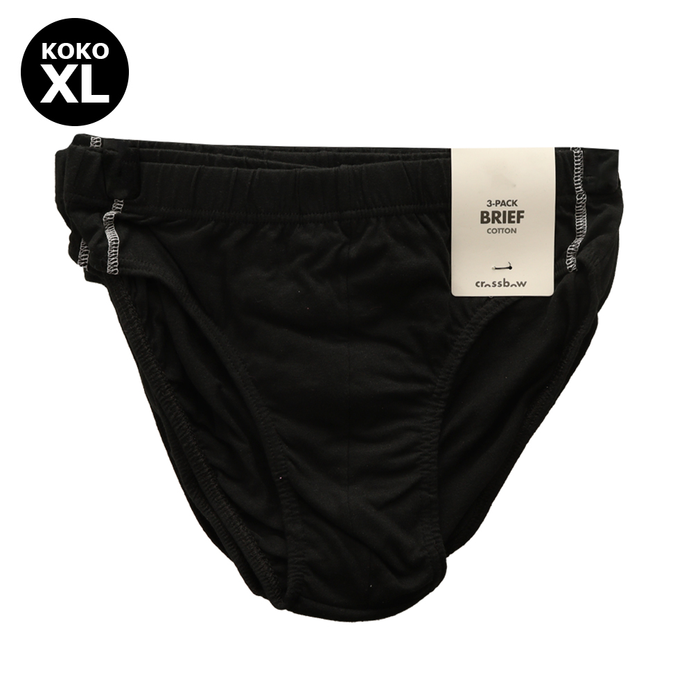 M alushousut 3-pack musta xl