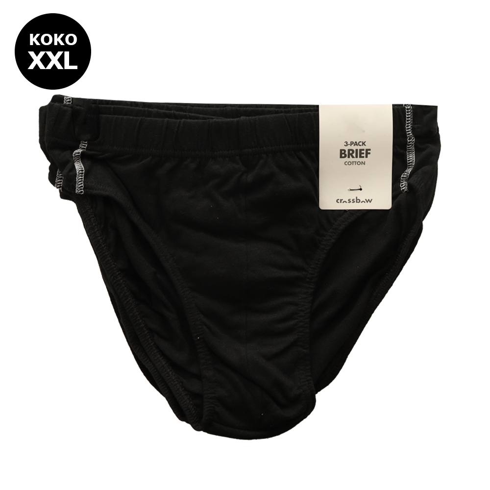 M alushousut 3-pack musta xxl