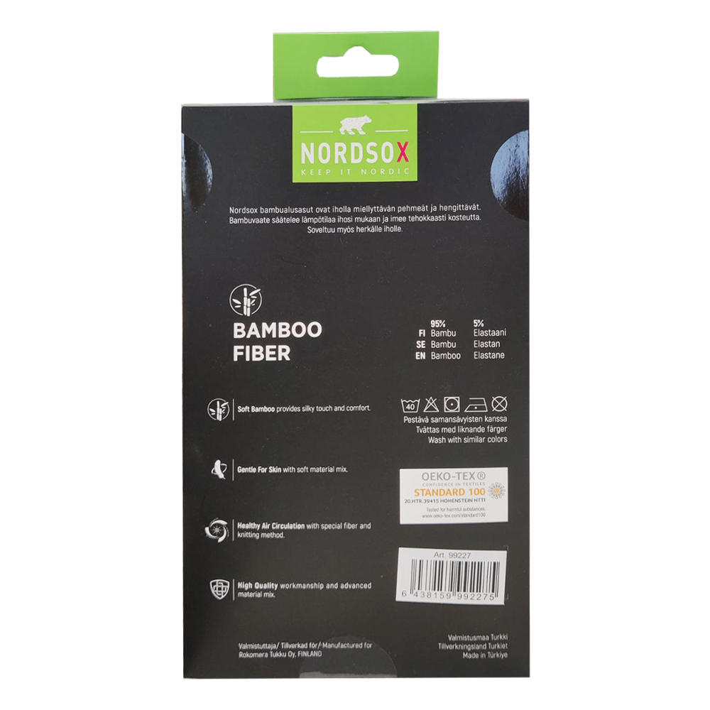 N aluspaita bambu 1/1-hiha musta m N aluspaita bambu 1/1-hiha musta m