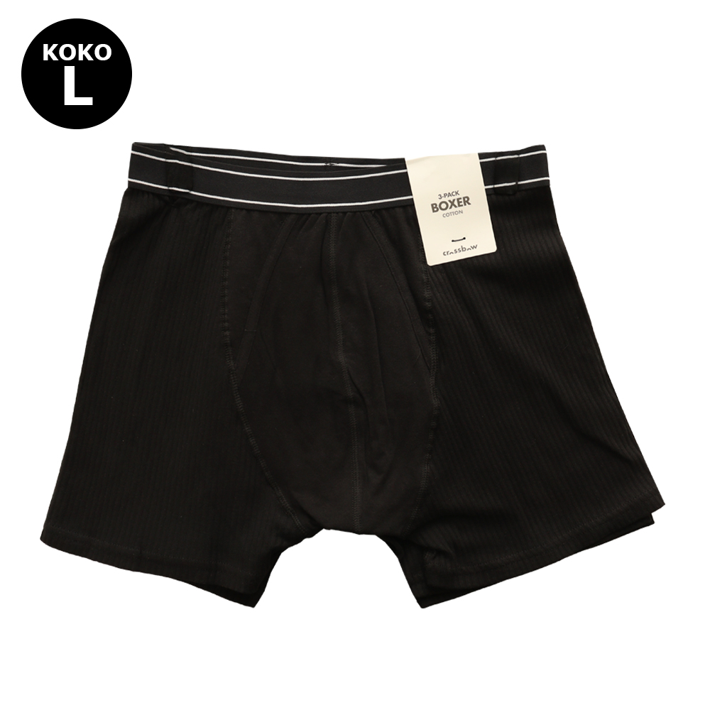 M boxerit 3-pack l musta aukollinen