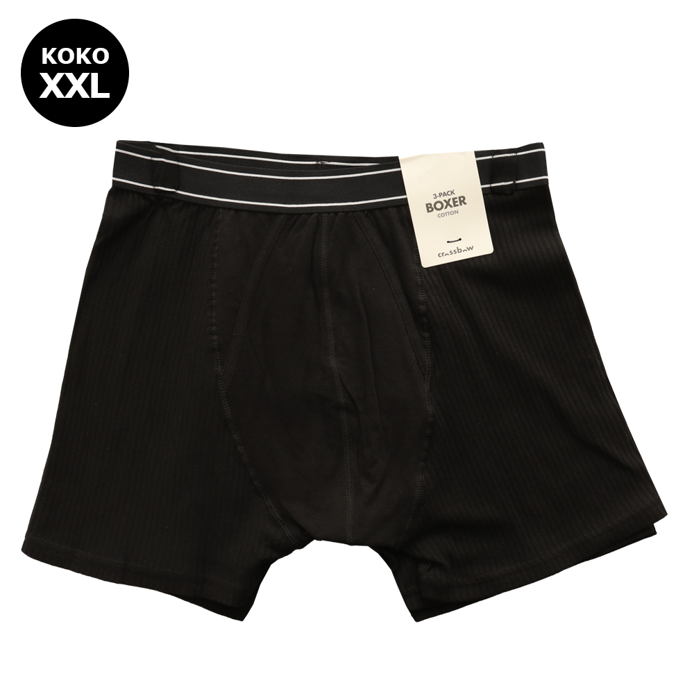 M boxerit 3-pack   xxl musta aukolla