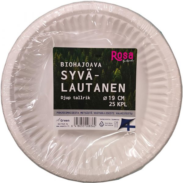 LAUTANEN SYVÄ 19CM/ 25KPL KERTAKÄYTTÖ