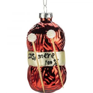 Lasilankakerä 9cm  punainen puikoilla