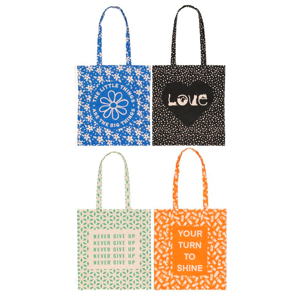 Ostoskassi värikäs printti Ostoskassi värikäs printti