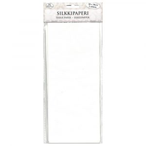 SILKKIPAPERI 50x70 5ark/pkt VALKOINEN