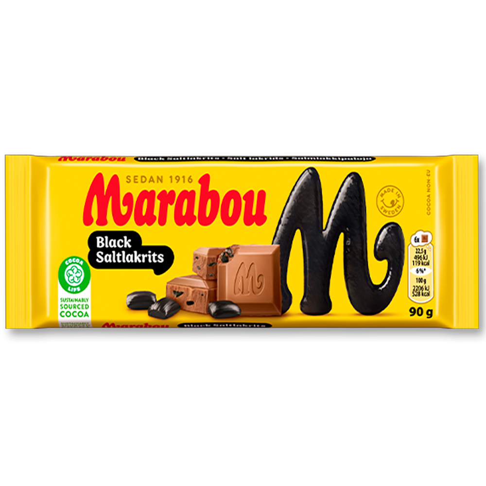 MARABOU Black saltlakrits 100g MARABOU Black saltlakrits 100g