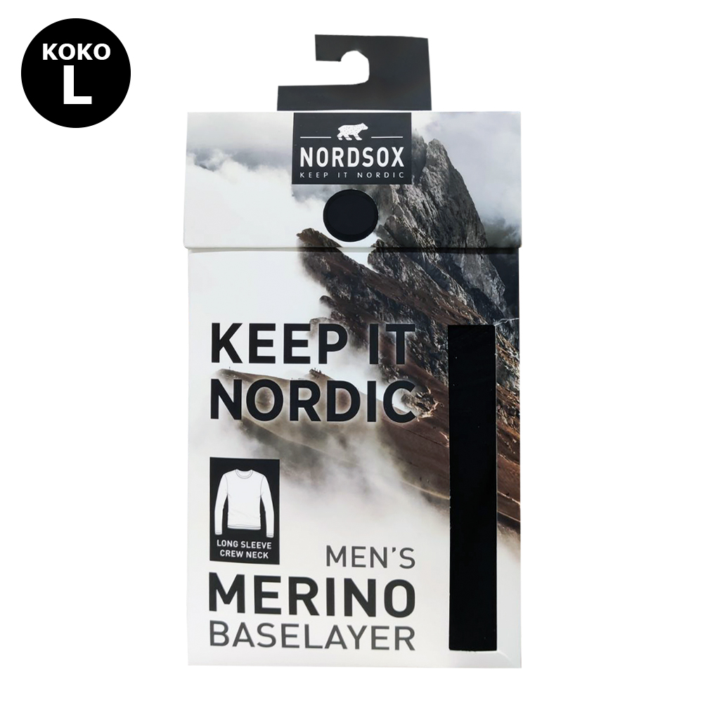 M Aluspaita merino musta L M Aluspaita merino musta L