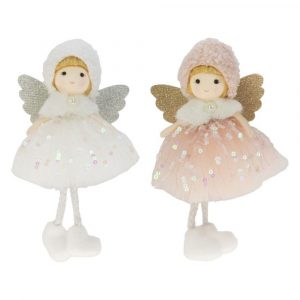 Kimalle-enkeli 17cm tyllihame