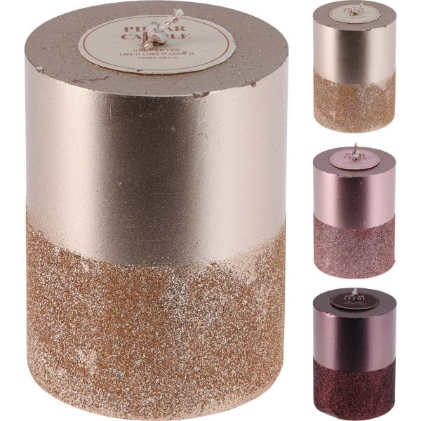 KYNTTILÄ 7x9cm     glitterkoriste