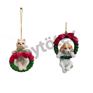 Koira/joulukranssi ripustettava (2.95)