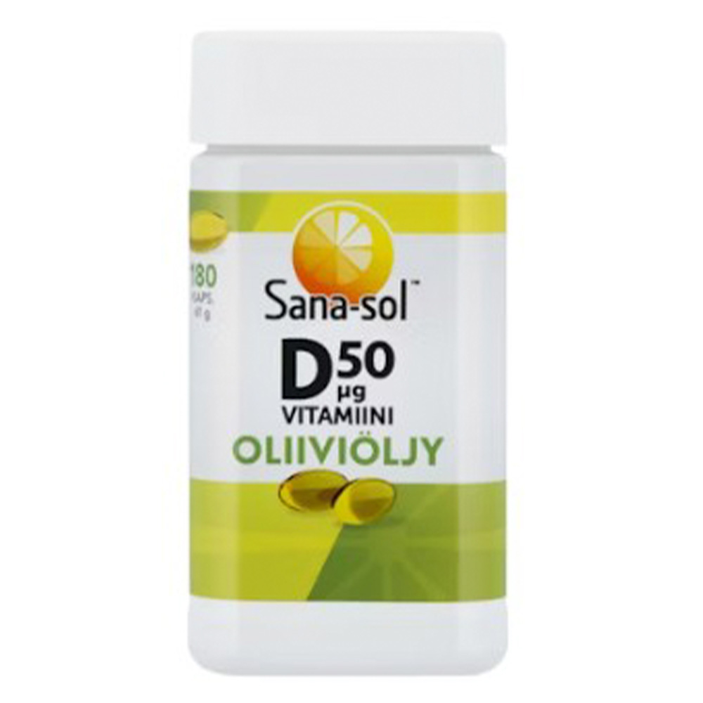 SANA-SOL D-VIT.50µg 180KAPS OLIIV(8.90) SANA-SOL D-VIT.50µg 180KAPS OLIIV(8.90)