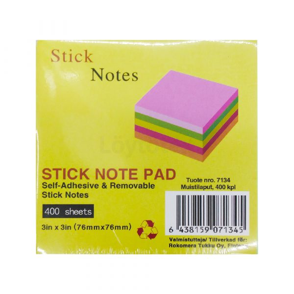 MUISTILAPPU STICK  76x76x37mm
