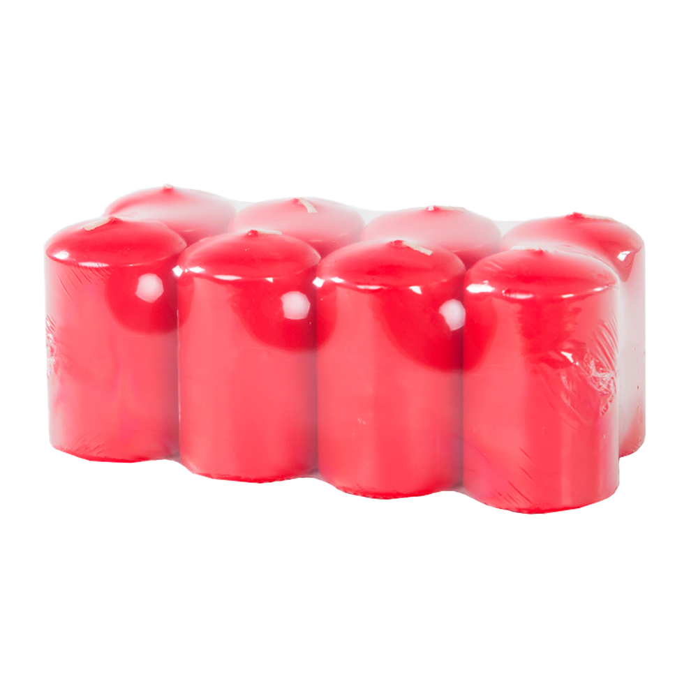Pöytäkynttilä 5x7cm 8kpl punainen