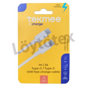 Latausjohto type-c Tekmee 1m