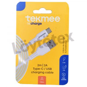 Latausjohto type-c Tekmee 2m