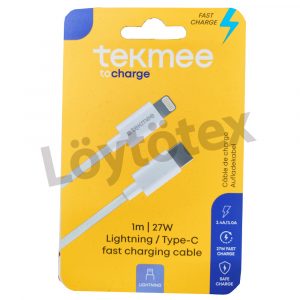 Latausjohto 1m     lightning/type-c