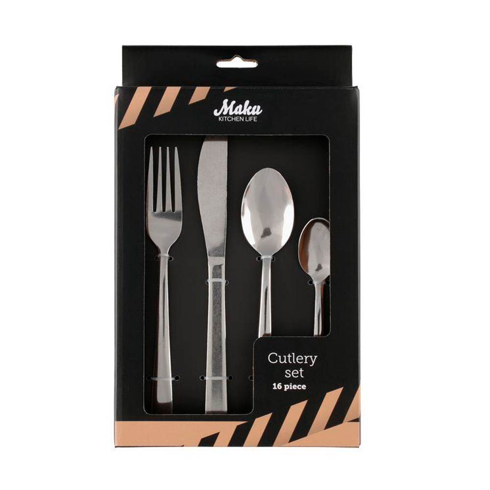 MAKU aterinsetti 16-osainen teräs MAKU aterinsetti 16-osainen teräs