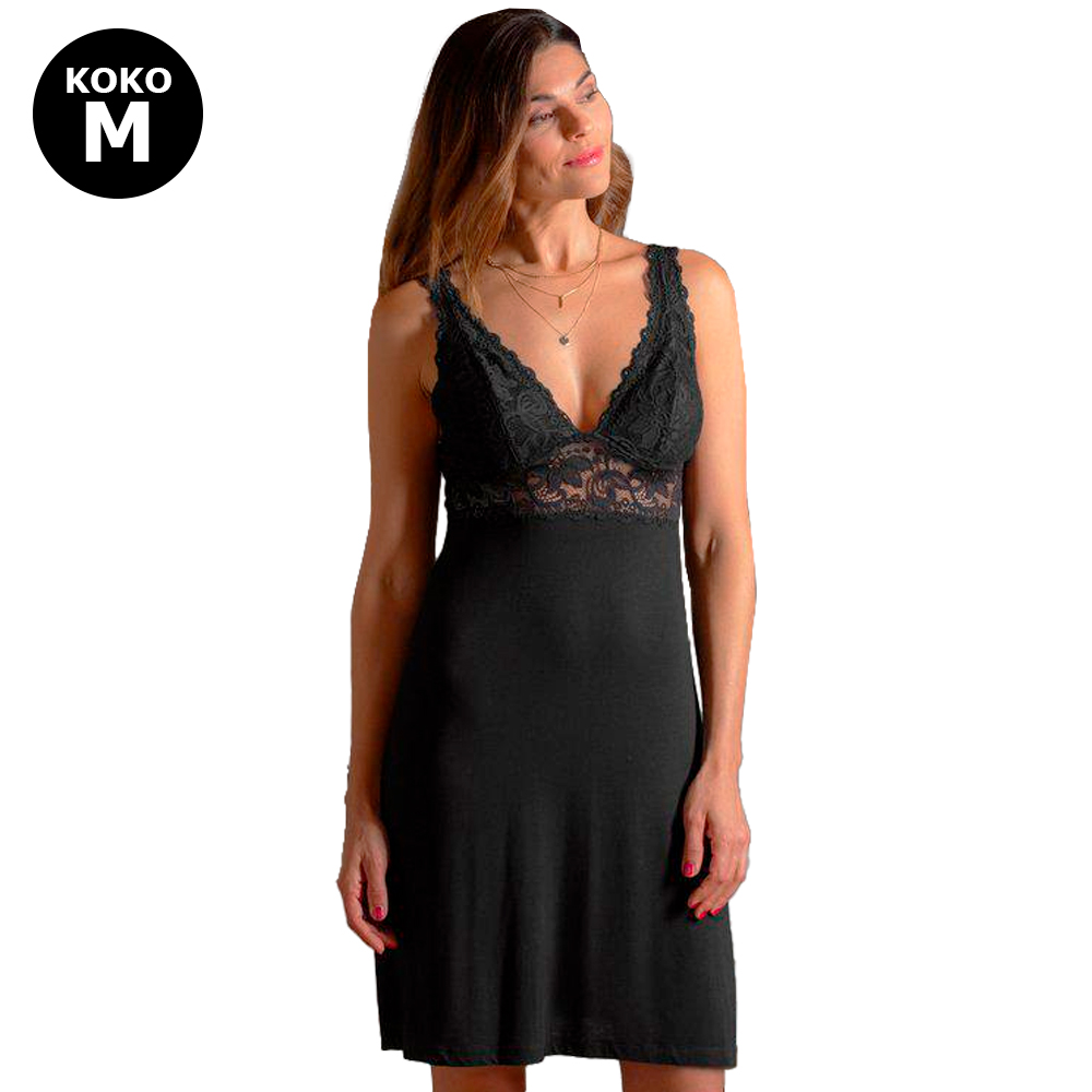 N Yöpaita pitsi    musta M