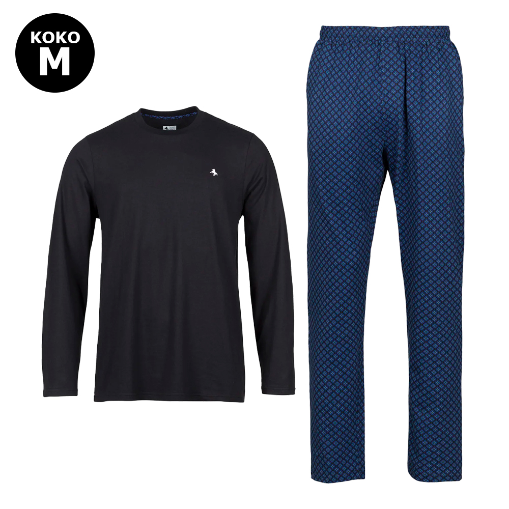 M Pyjama Black H.  tummansininen M