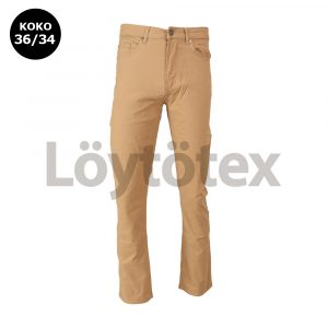 M housut 708 stretc twill 36"/34" beige