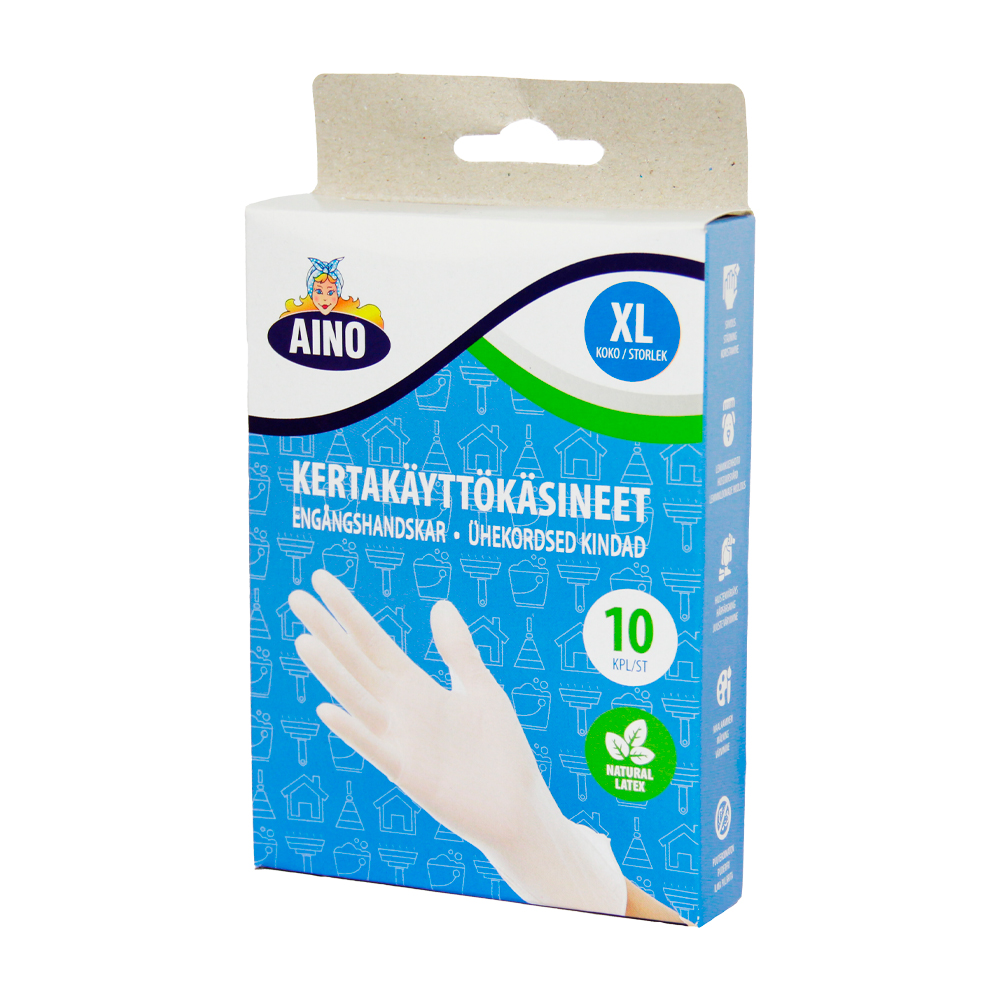 AINO lateksikäsine XL 10kpl/pkt