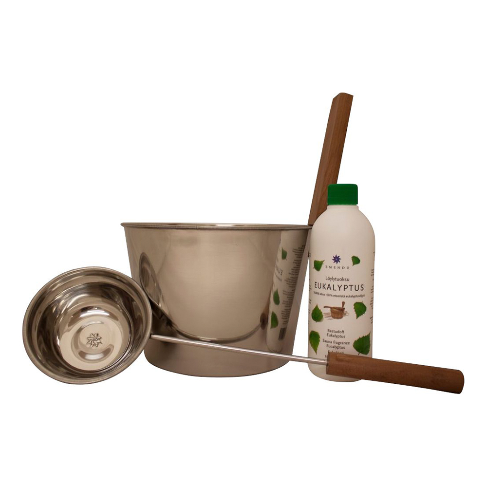 Teräskiulu+kauha+  eukalyptus 500ml