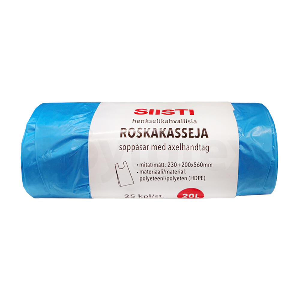 Roskakassi sininen 20L 25kpl/rl