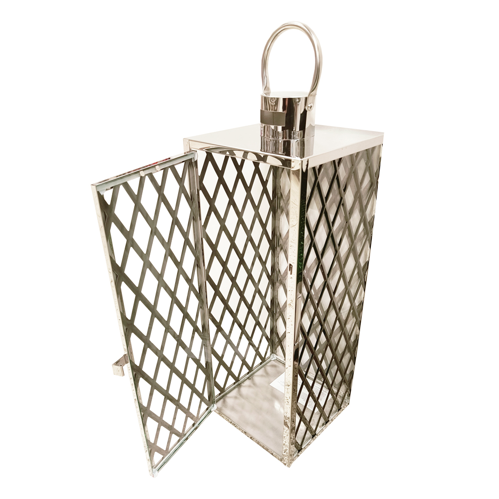 Lyhty 14x14x39cm   teräsristikko