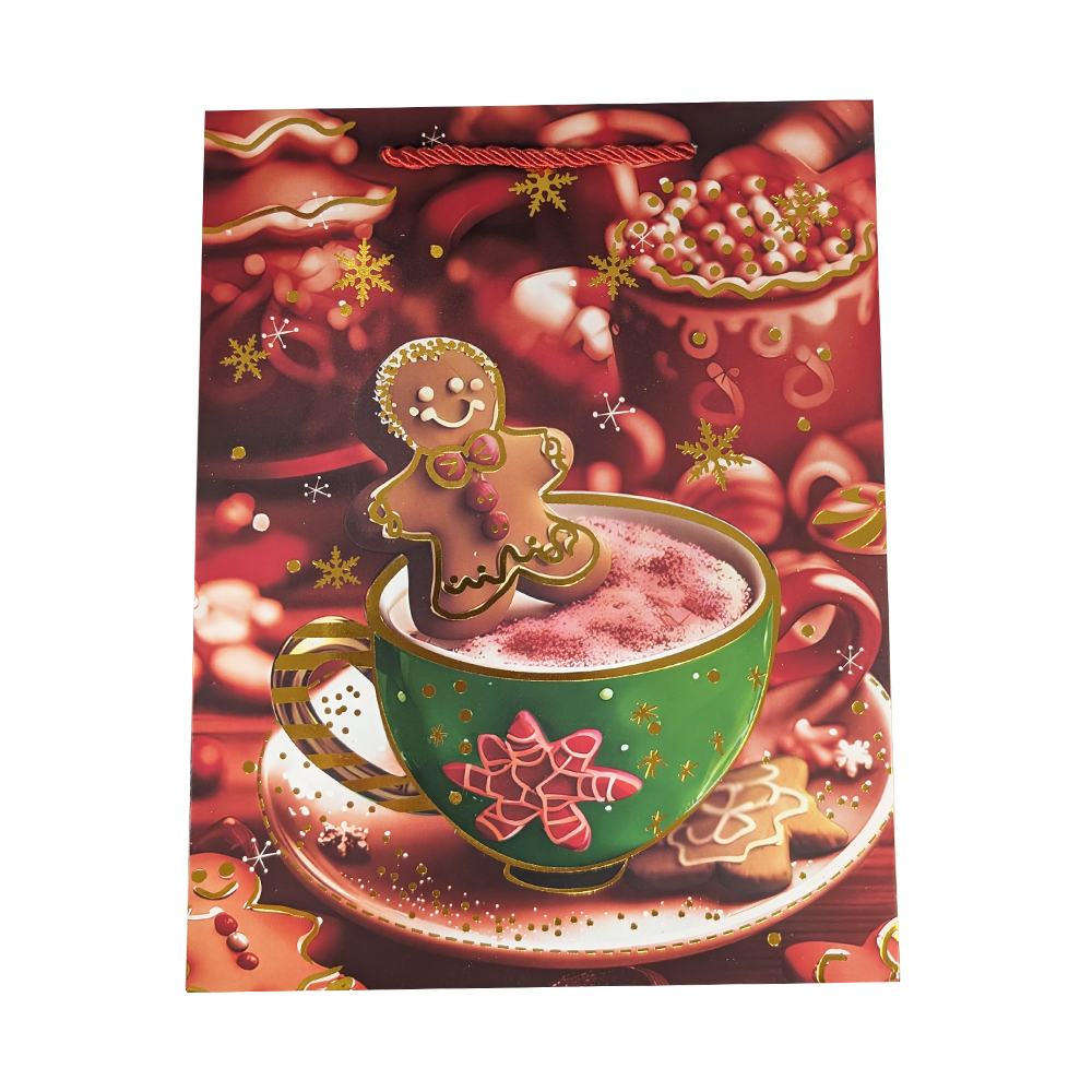 Lahjakassi 30x42cm punainen joulu Lahjakassi 30x42cm punainen joulu