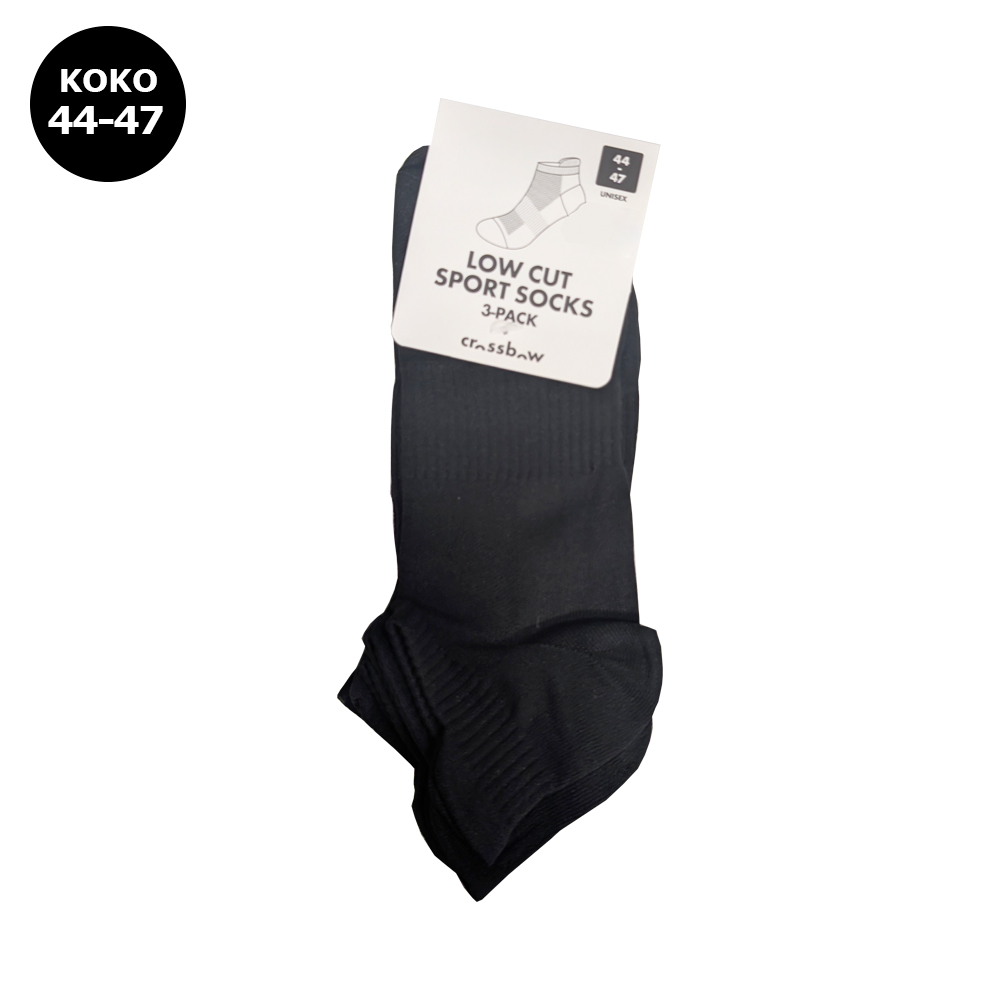 M sukat 3pr 44/47  musta quick dry