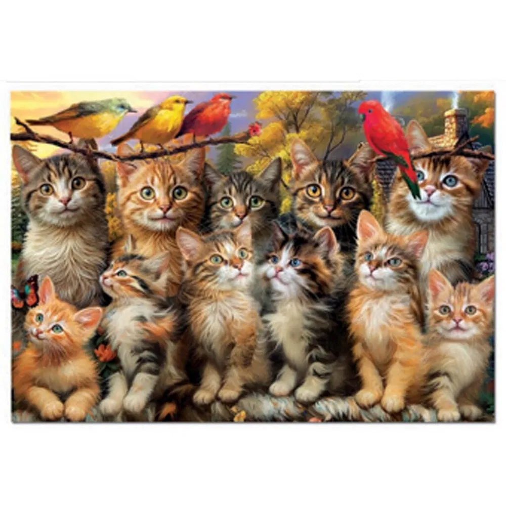 Palapeli 500 EDUCA Kittens and Birds