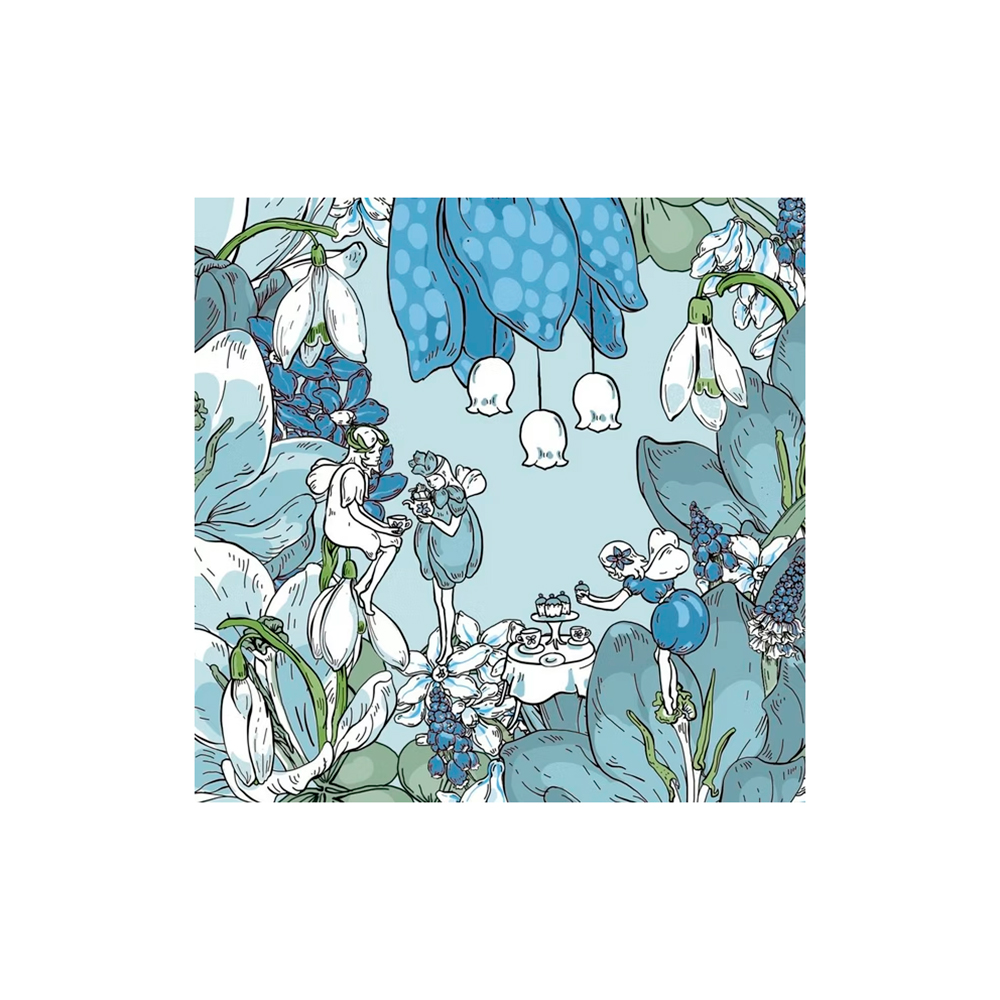 Lautasliina 24cm   Keiju kevät sininen