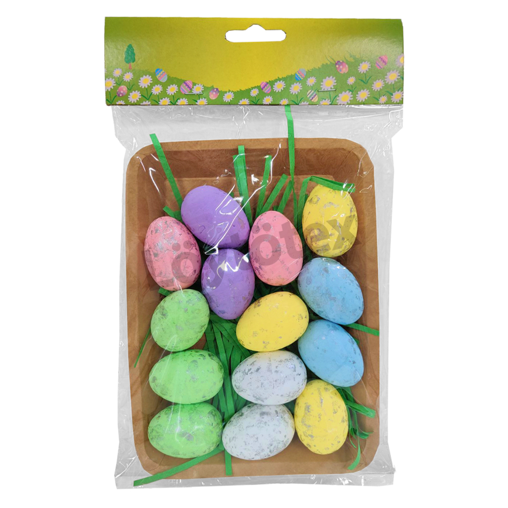 Pääsiäiskoriste-   munat 3x4cm 14kpl