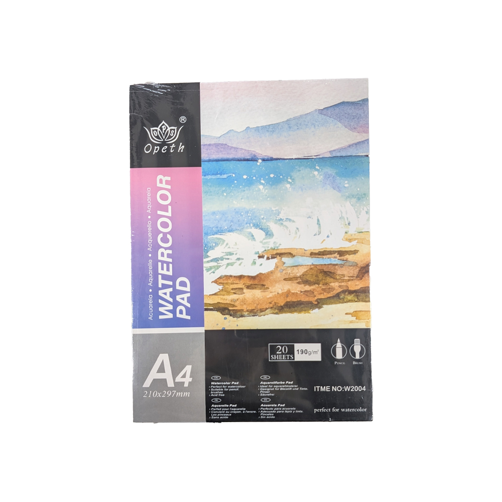 Vesivärilehtiö A4  190g 20 sivua