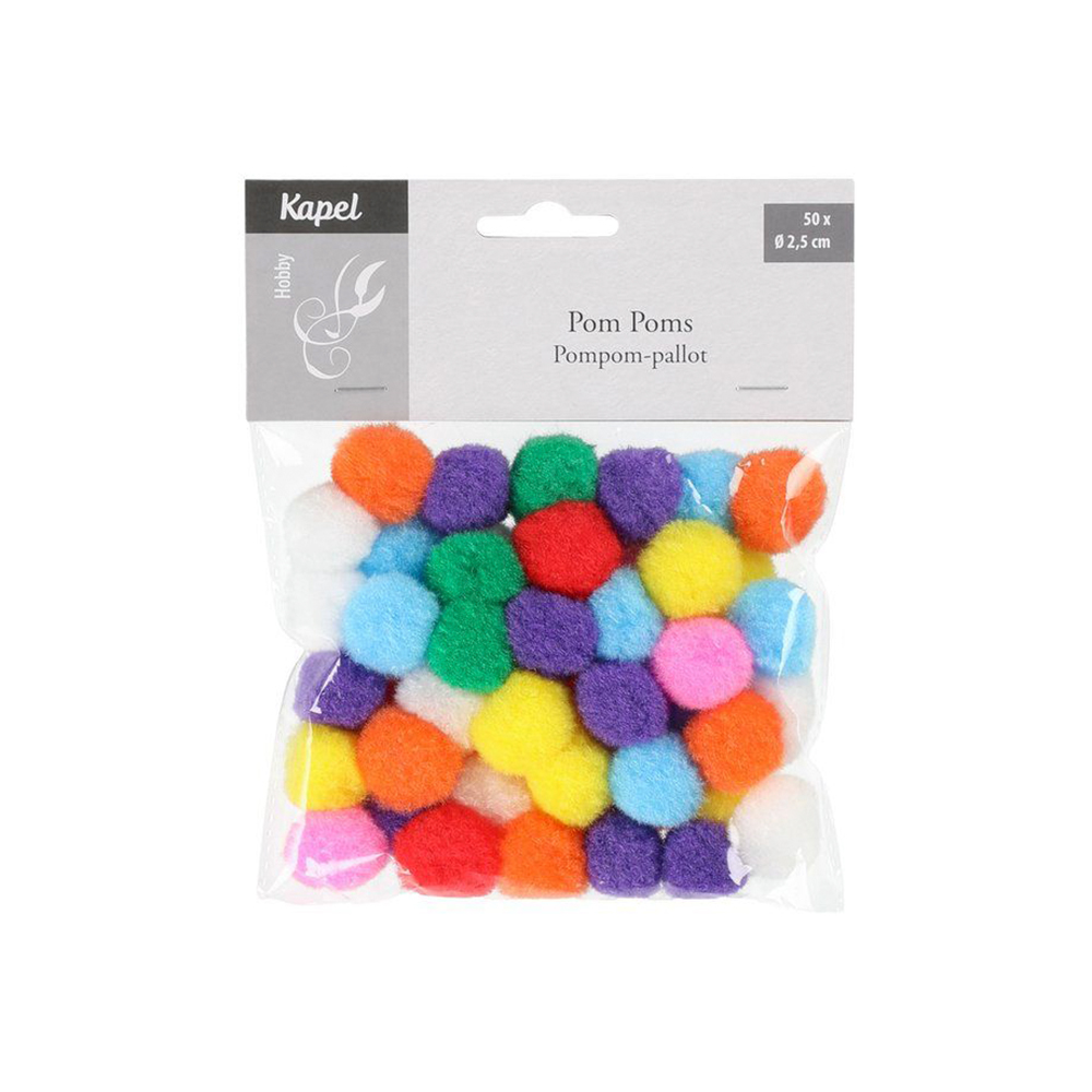 Pompom-pallot      50kpl/pss Kapel