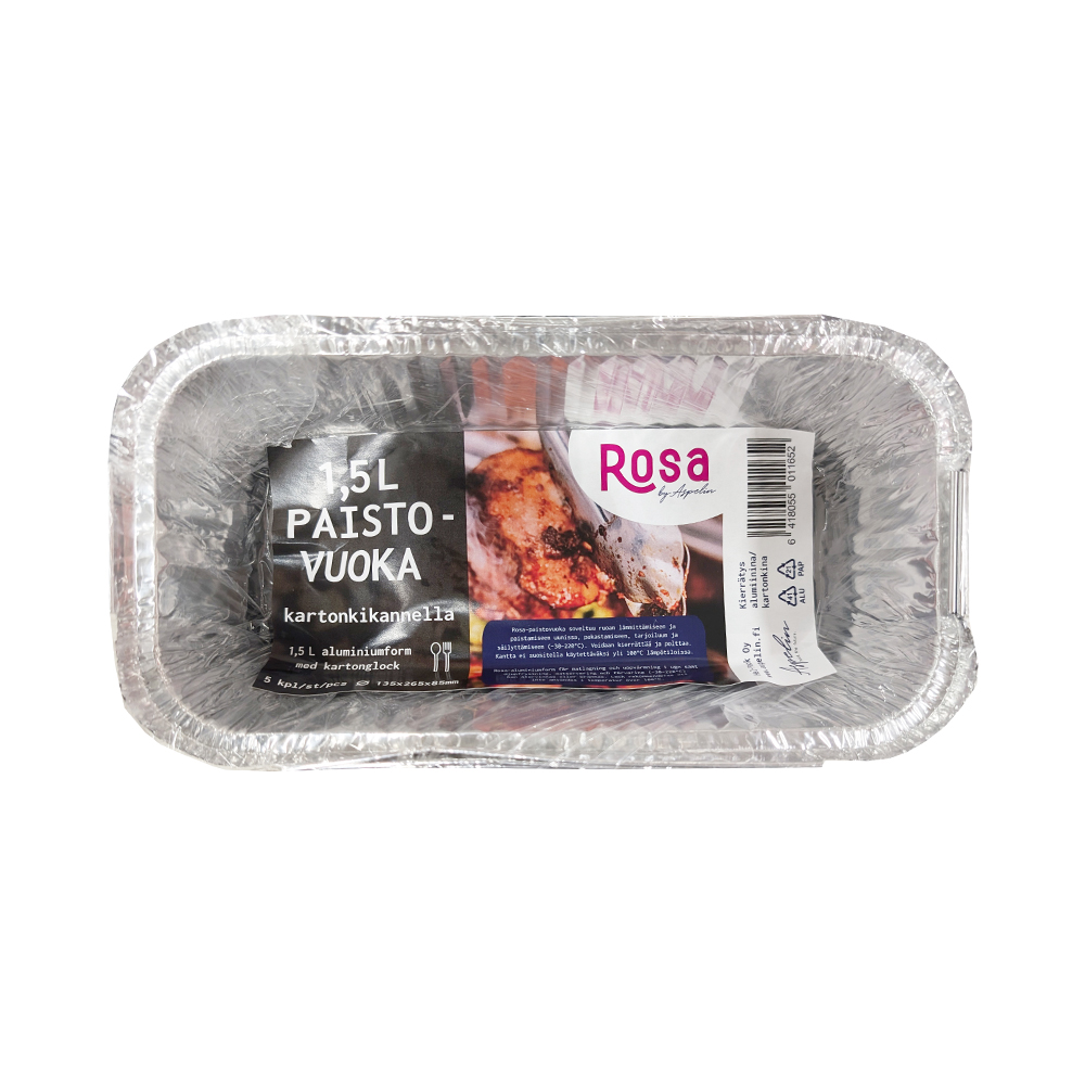 Alumiinivuoka      1.5L/5kpl Rosa