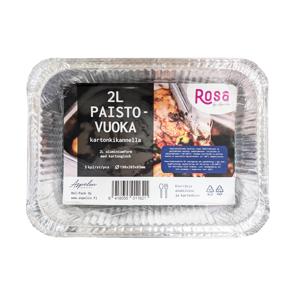 Alumiinivuoka      2.0L/5KPL Rosa