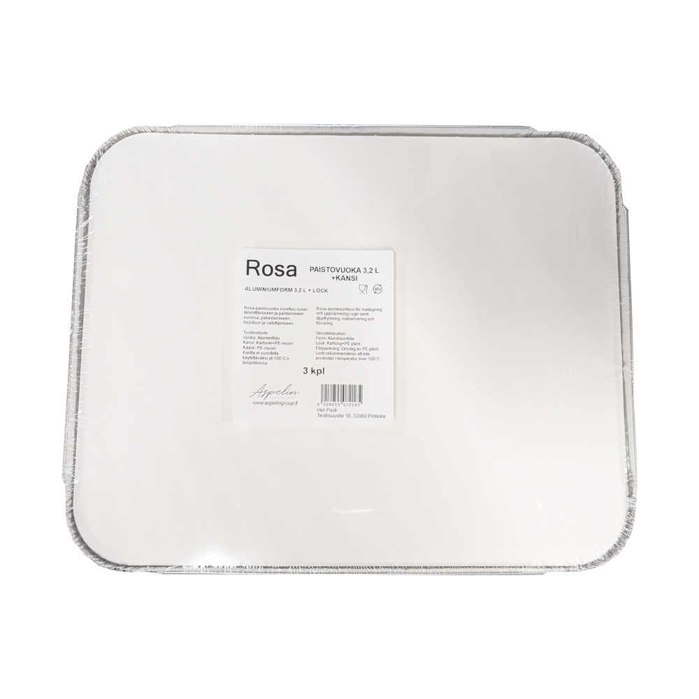 Alumiinivuoka      3.2L/3KPL Rosa