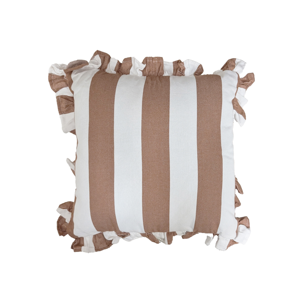 Tyyny 45x45cm      röyhelö ruskea
