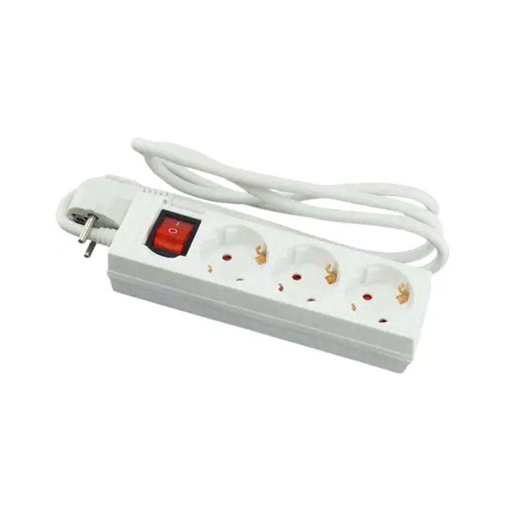 Jatkojohto 3-os.   0,5m kytkimellä