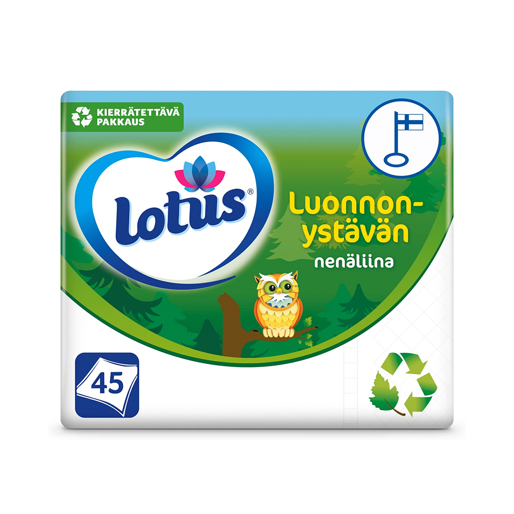 LOTUS Luonnonyst.  nenäliina 45kpl