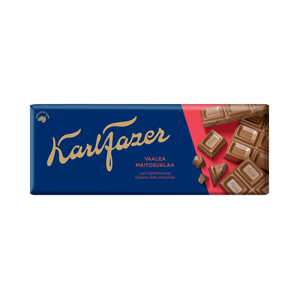 KARL FAZER Vaalea  maitosuklaa 180g