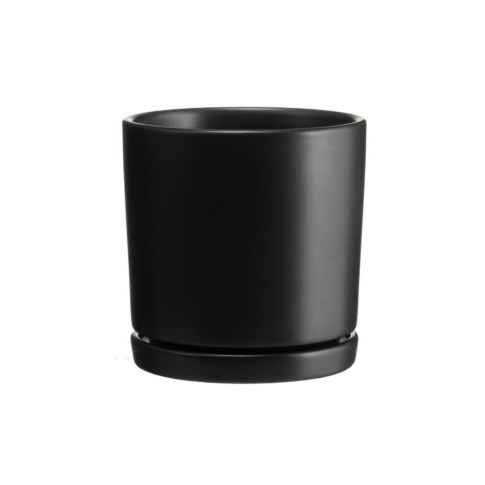 Ruukku 15cm Tapiola musta+aluslautanen